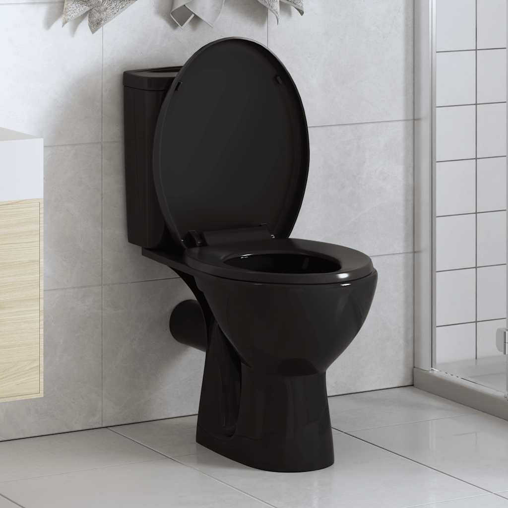 Soft-close Toilet Seat with Quick-release Design Black