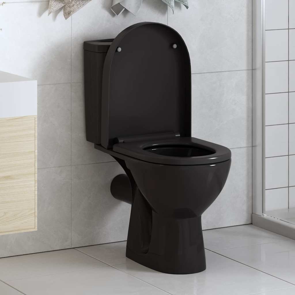 Soft-close Toilet Seat with Quick-release Design Black