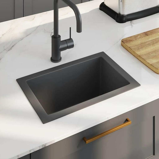 Handmade Kitchen Sink Black Stainless Steel