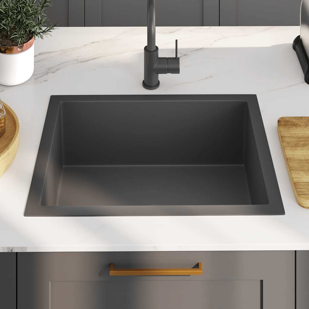 Handmade Kitchen Sink Black Stainless Steel