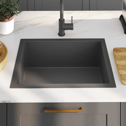 Handmade Kitchen Sink Black Stainless Steel