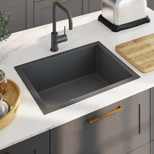 Handmade Kitchen Sink Black Stainless Steel