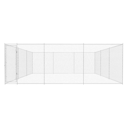 Outdoor Dog Kennel Galvanised Steel 570x570x185 cm