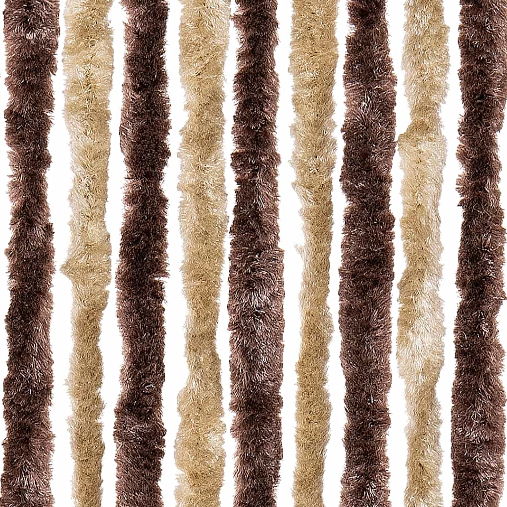 Insect Curtain Beige and Light Brown 56x185 cm Chenille