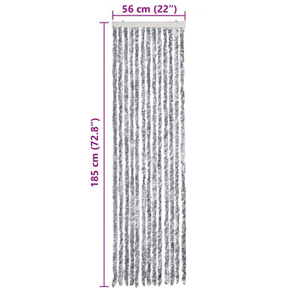 Insect Curtain White and Grey 56x185 cm Chenille