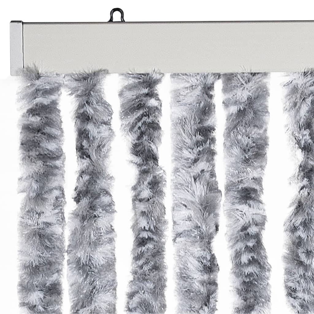 Insect Curtain White and Grey 90x220 cm Chenille