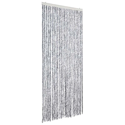 284281 vidaXL Insect Curtain White and Grey 100x220 cm Chenille