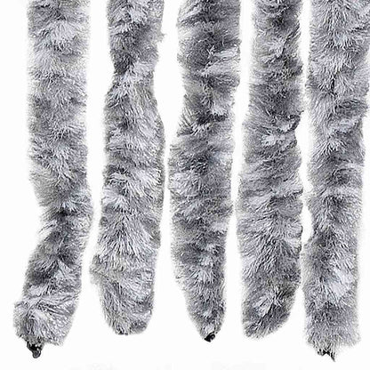 284281 vidaXL Insect Curtain White and Grey 100x220 cm Chenille