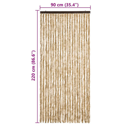 284283 vidaXL Insect Curtain Beige 90x220 cm Chenille