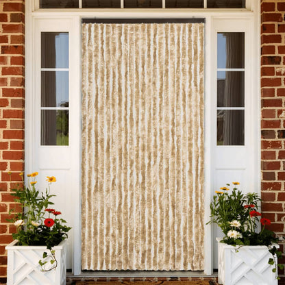284283 vidaXL Insect Curtain Beige 90x220 cm Chenille