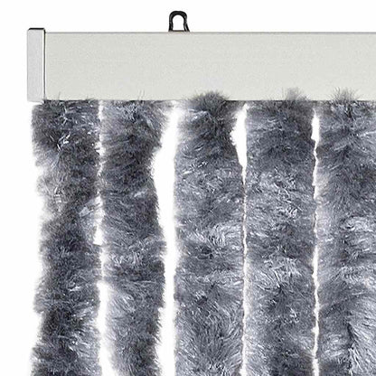 284286 vidaXL Insect Curtain Silver 90x220 cm Chenille