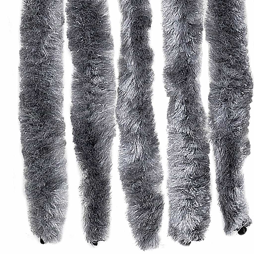 284286 vidaXL Insect Curtain Silver 90x220 cm Chenille