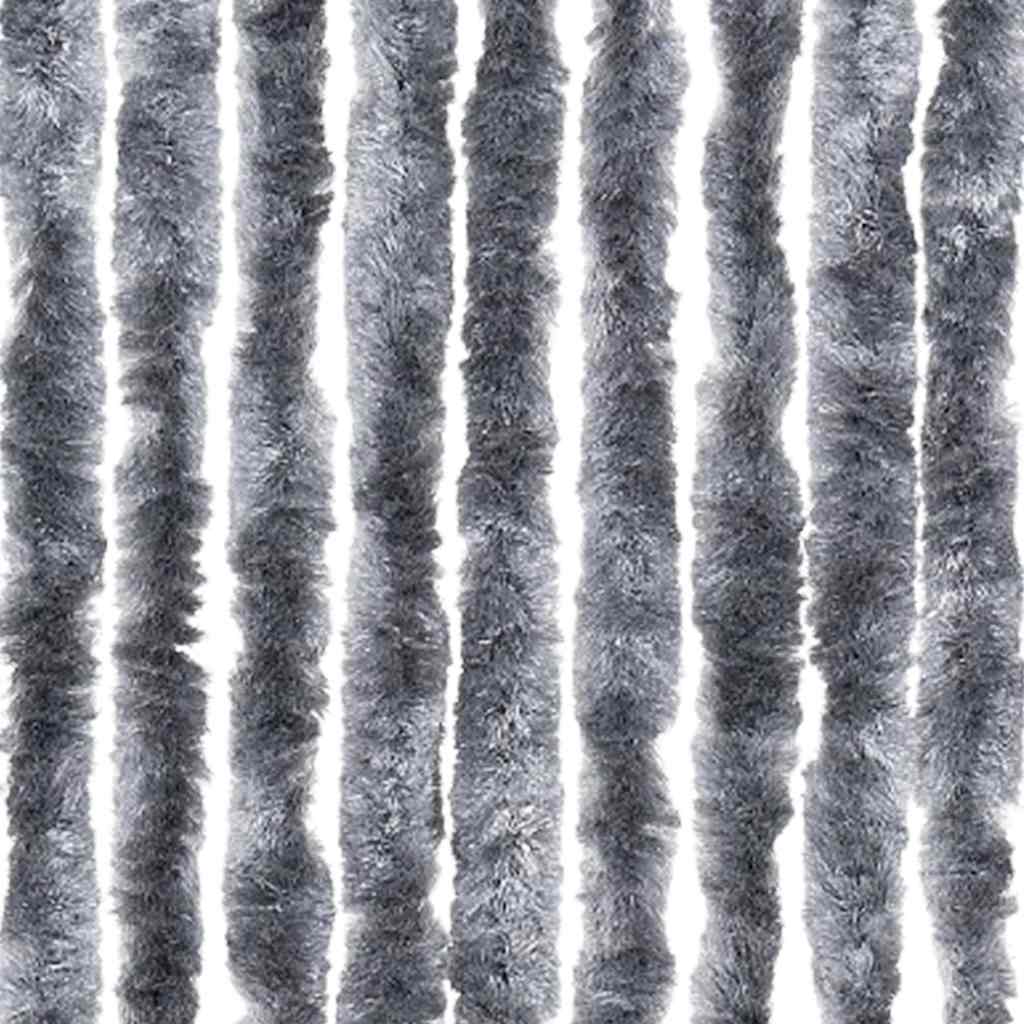 284286 vidaXL Insect Curtain Silver 90x220 cm Chenille