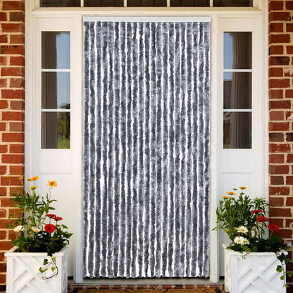 284286 vidaXL Insect Curtain Silver 90x220 cm Chenille