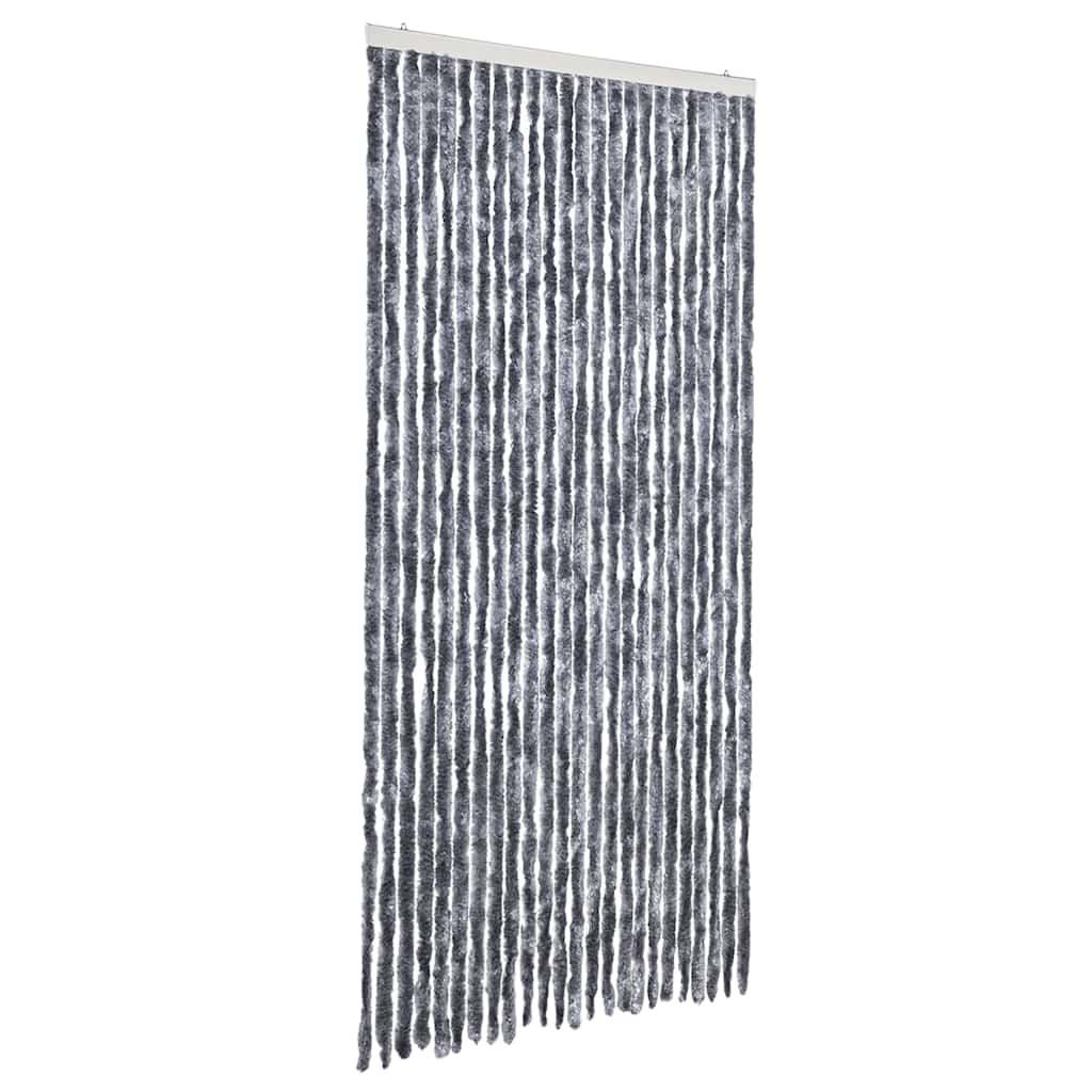 284287 vidaXL Insect Curtain Silver 100x220 cm Chenille