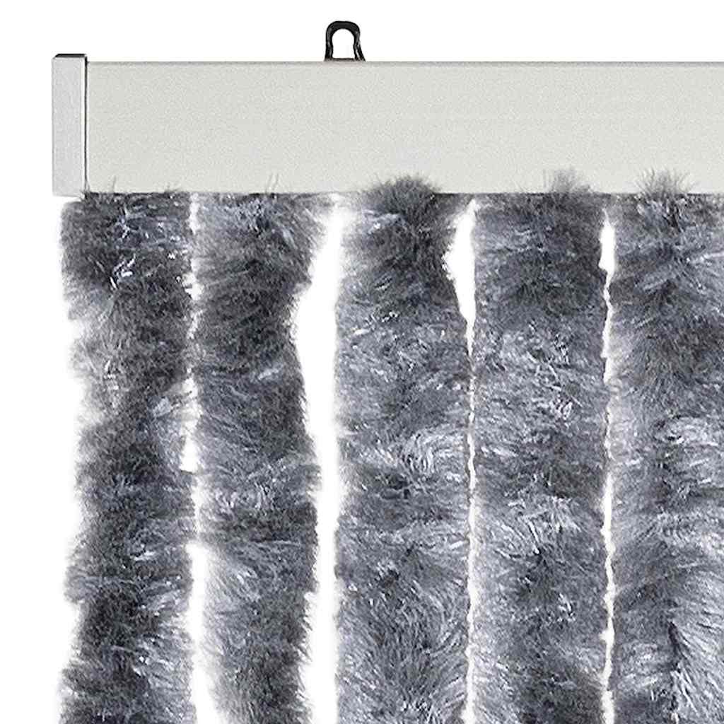 284287 vidaXL Insect Curtain Silver 100x220 cm Chenille