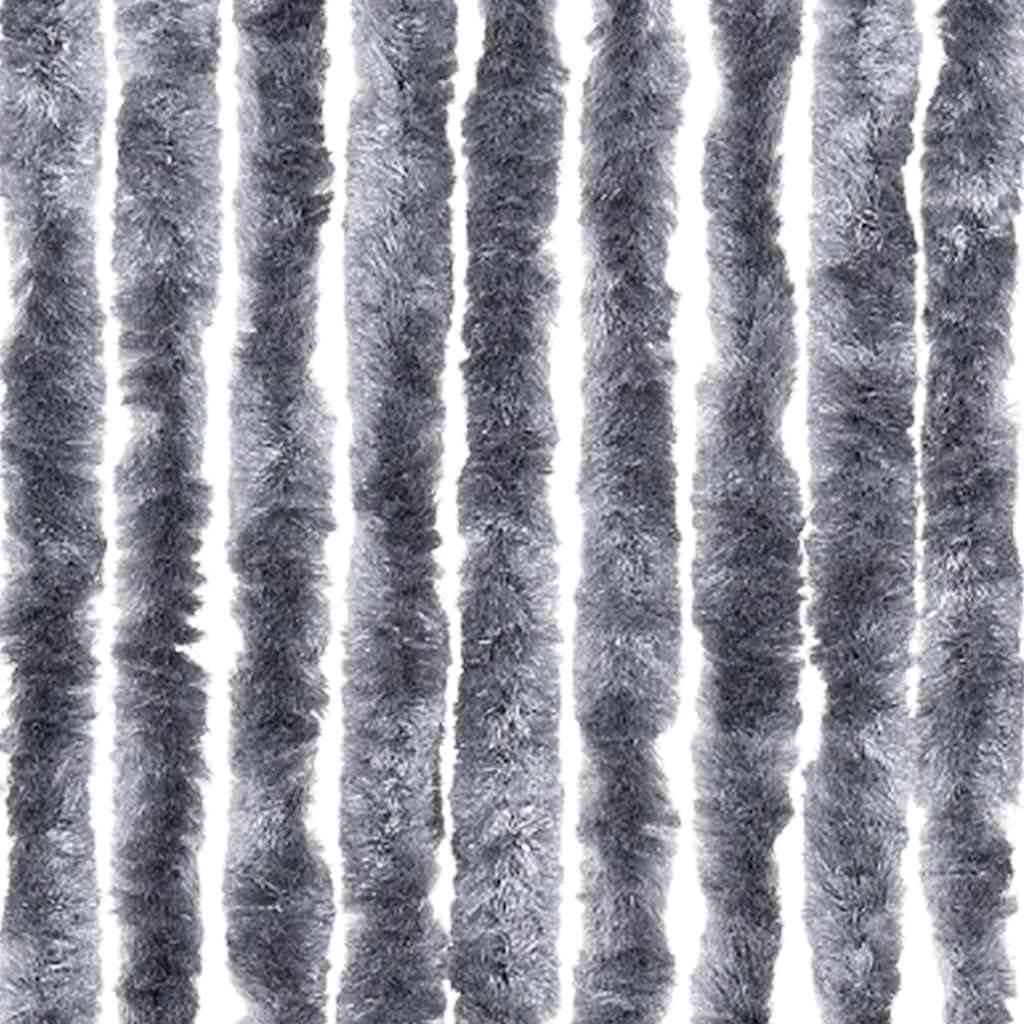 284287 vidaXL Insect Curtain Silver 100x220 cm Chenille