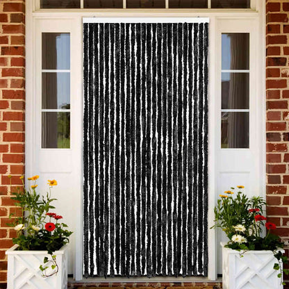 284290 vidaXL Insect Curtain Anthracite 100x220 cm Chenille