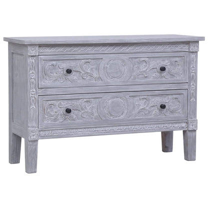 Sideboard | Grey wash finish | Solid Mahogany wood | 90x30x60 cm