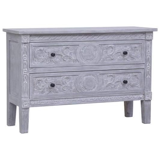 Sideboard | Grey wash finish | Solid Mahogany wood | 90x30x60 cm