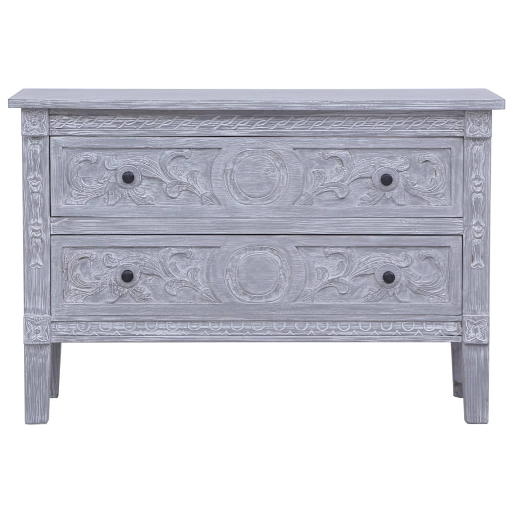 Sideboard | Grey wash finish | Solid Mahogany wood | 90x30x60 cm