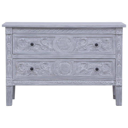 Sideboard | Grey wash finish | Solid Mahogany wood | 90x30x60 cm