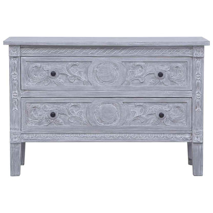 Sideboard with 2 Drawers 90x30x60 cm Solid Mahogany Wood