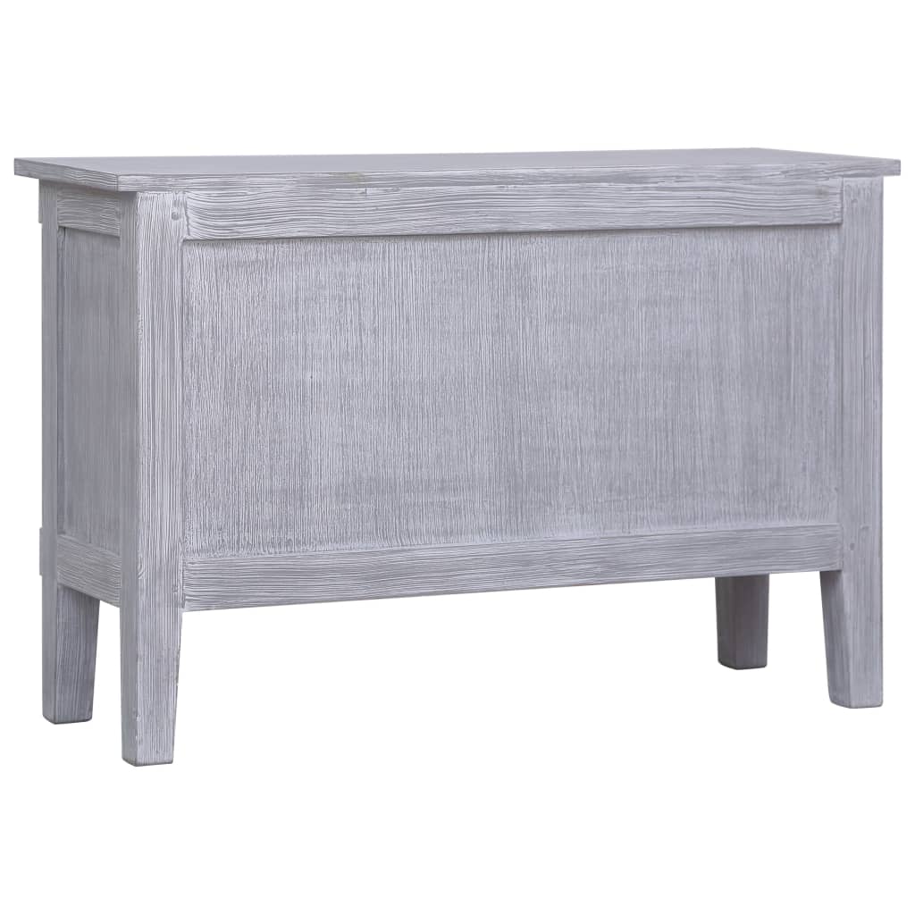 Sideboard | Grey wash finish | Solid Mahogany wood | 90x30x60 cm
