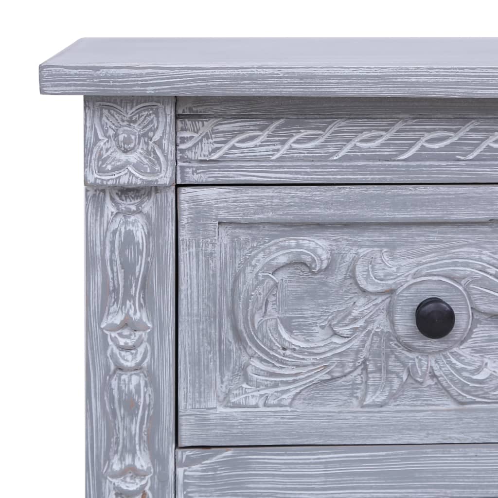 Sideboard | Grey wash finish | Solid Mahogany wood | 90x30x60 cm