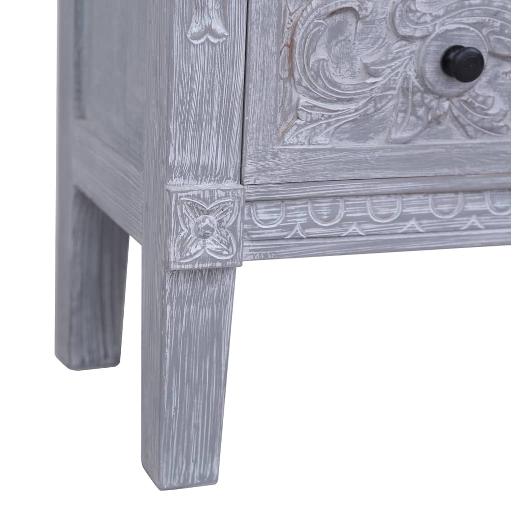 Sideboard | Grey wash finish | Solid Mahogany wood | 90x30x60 cm