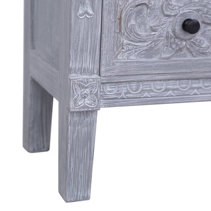 Sideboard | Grey wash finish | Solid Mahogany wood | 90x30x60 cm