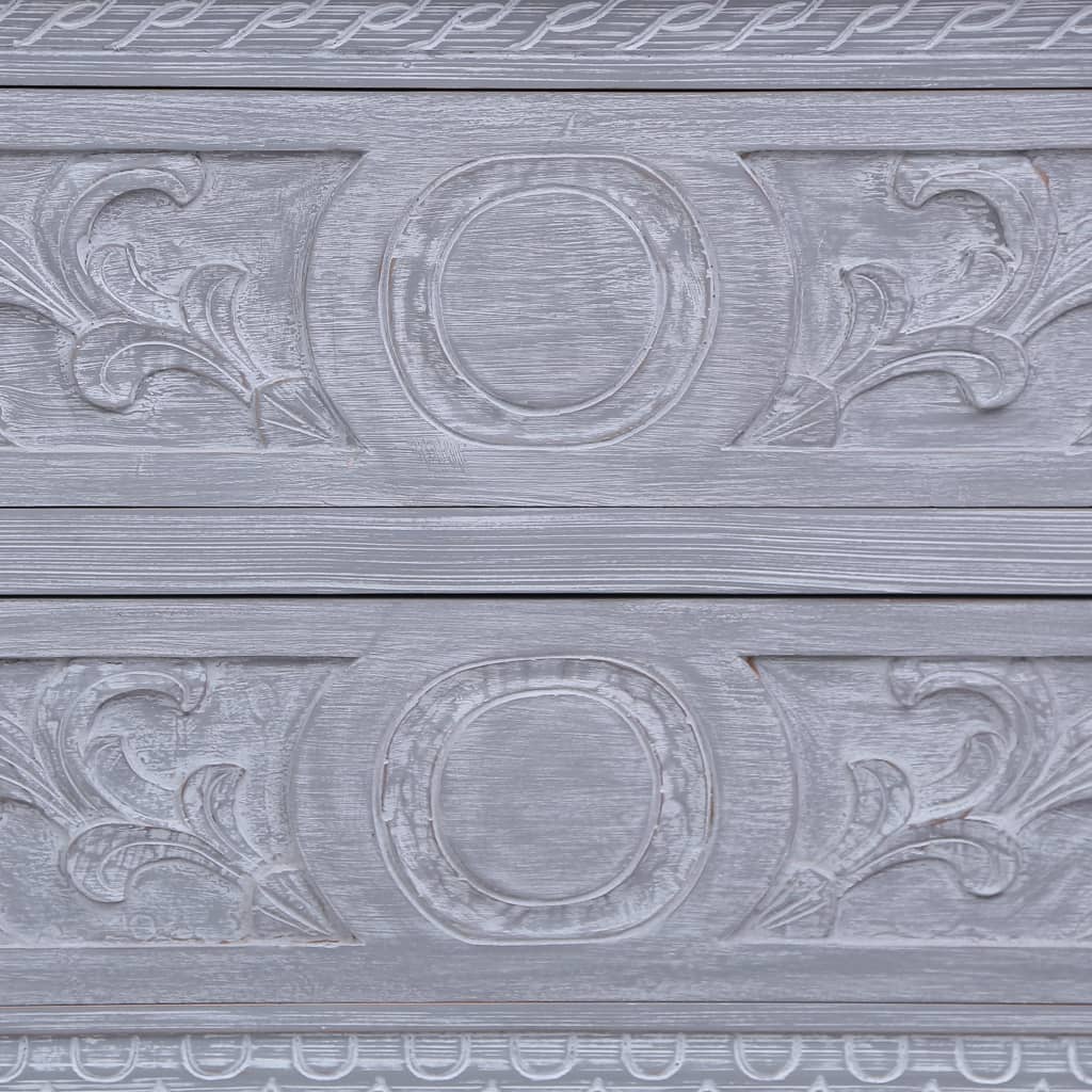 Sideboard | Grey wash finish | Solid Mahogany wood | 90x30x60 cm