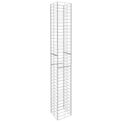 Gabion Baskets 3 pcs Galvanised Steel 25x25x197 cm