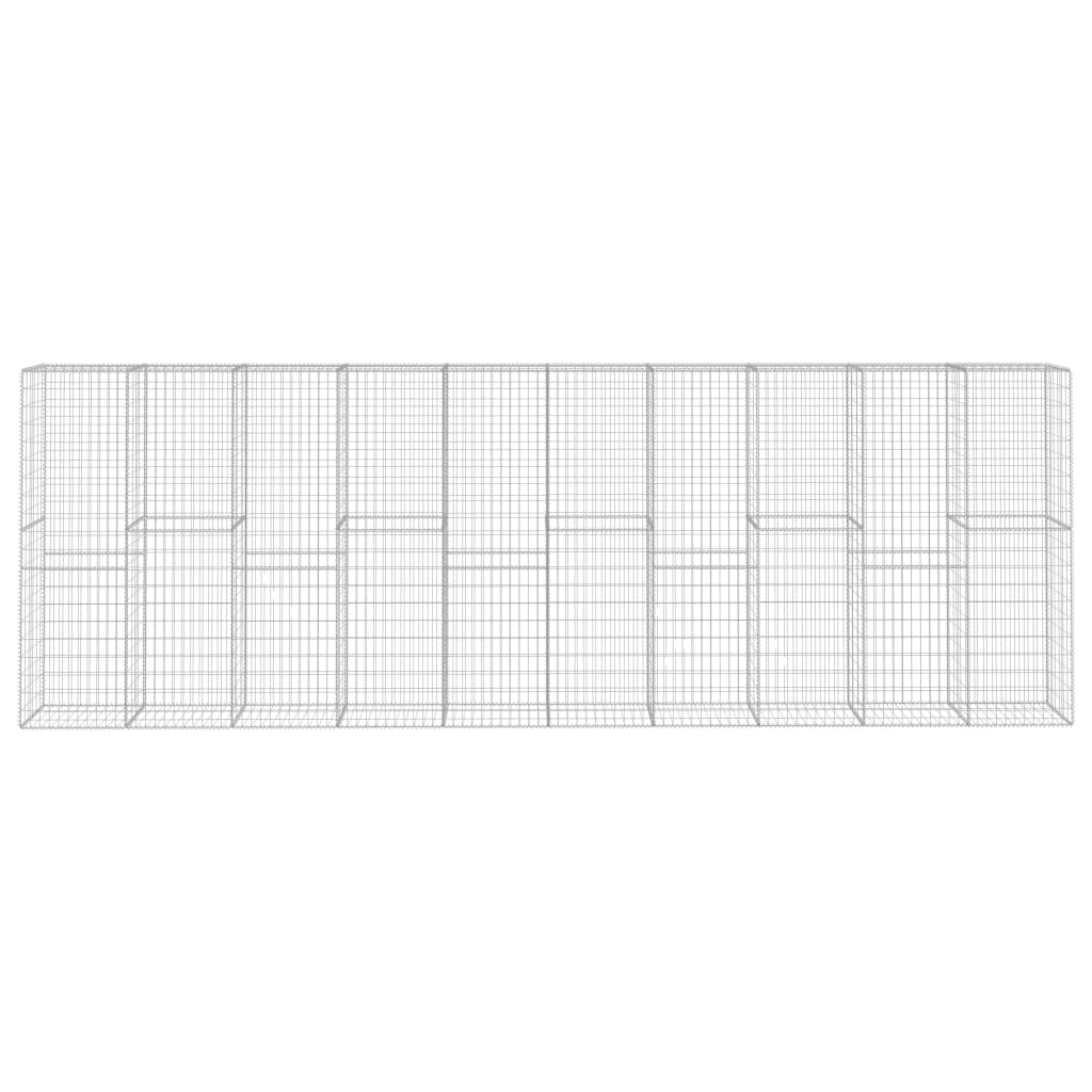 Gabion Wall with Cover Galvanised Steel 600x50x200 cm