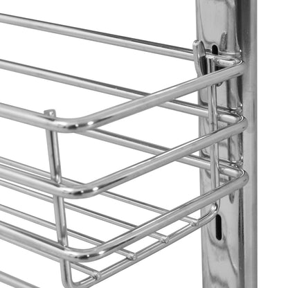 3-Tier Pull-out Kitchen Wire Basket Silver 47x15.5x55.5 cm