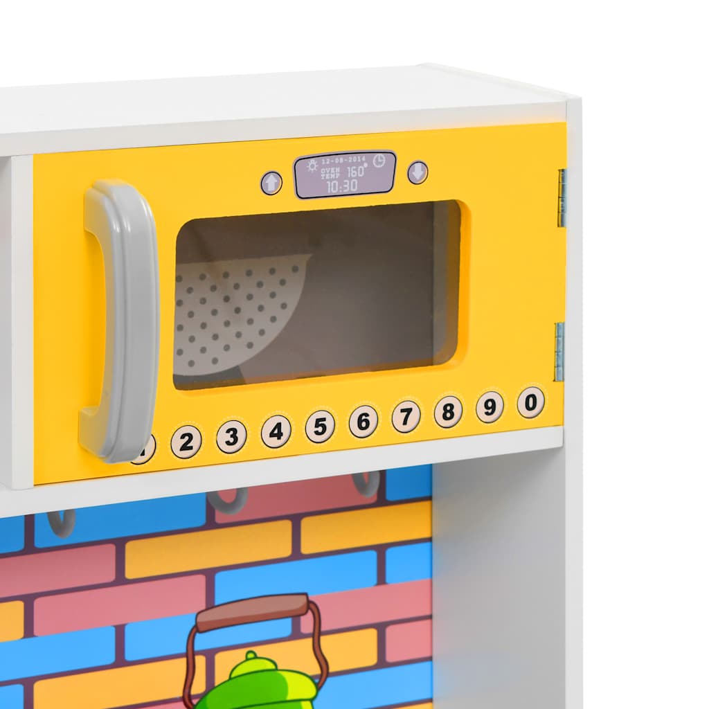 Kids' Play Kitchen MDF 80x30x85 cm Multicolour