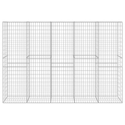 Gabion Wall with Cover Galvanised Steel 300x50x200 cm