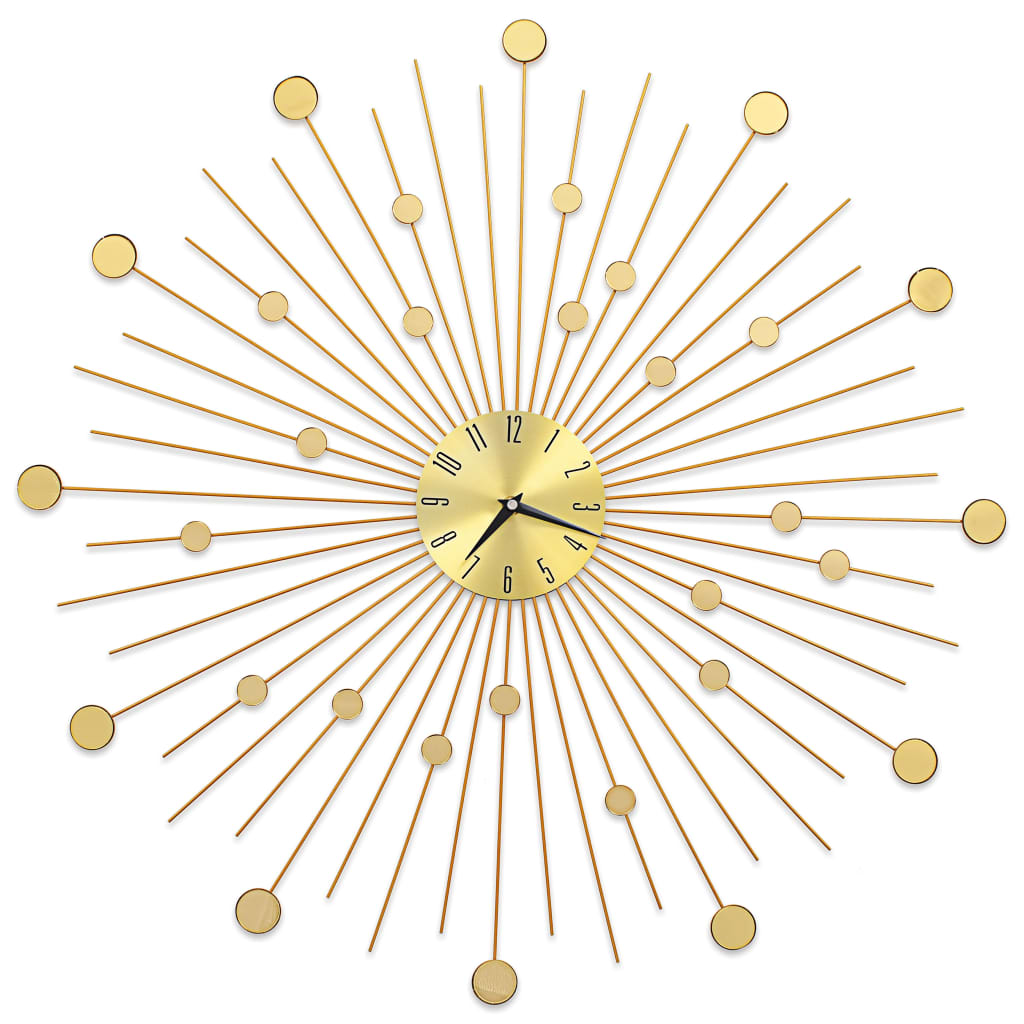 Wall Clock Metal 70 cm Golden