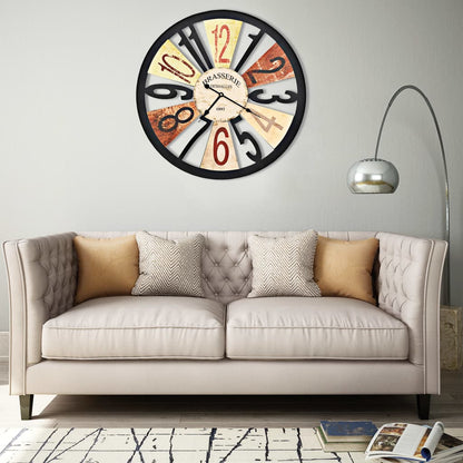 Wall Clock | Multicolour | Metal, Paper | 60 cm Diameter