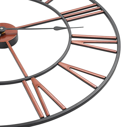 Elegant Wall Clock Metal 58 cm Red with sturdy metal construction, ideal for adding charm to any interior.