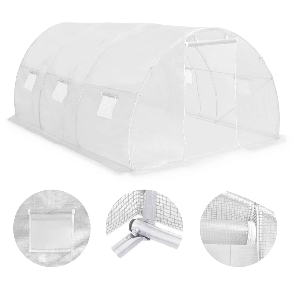 Greenhouse | White | PE mesh fabric, galvanised steel | 13.5m²