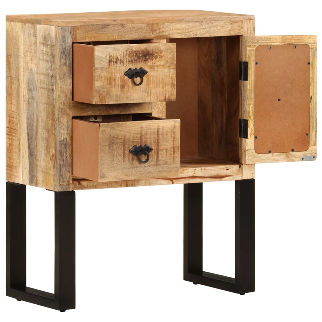Sideboard | Natural | Solid Mango Wood and Galvanised Steel | Medium
