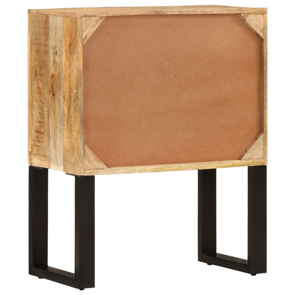 Sideboard | Natural | Solid Mango Wood and Galvanised Steel | Medium