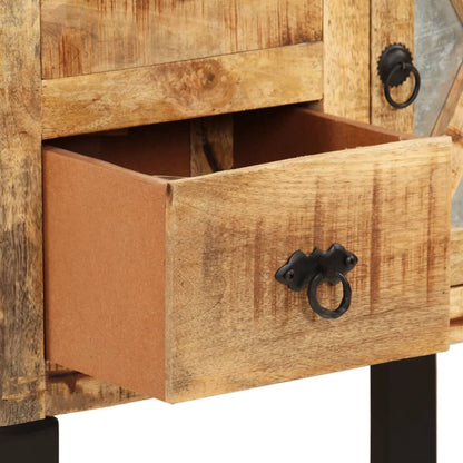 Sideboard | Natural | Solid Mango Wood and Galvanised Steel | Medium