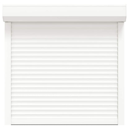 Roller Shutter White 100 x 100 cm Aluminium and Polyurethane