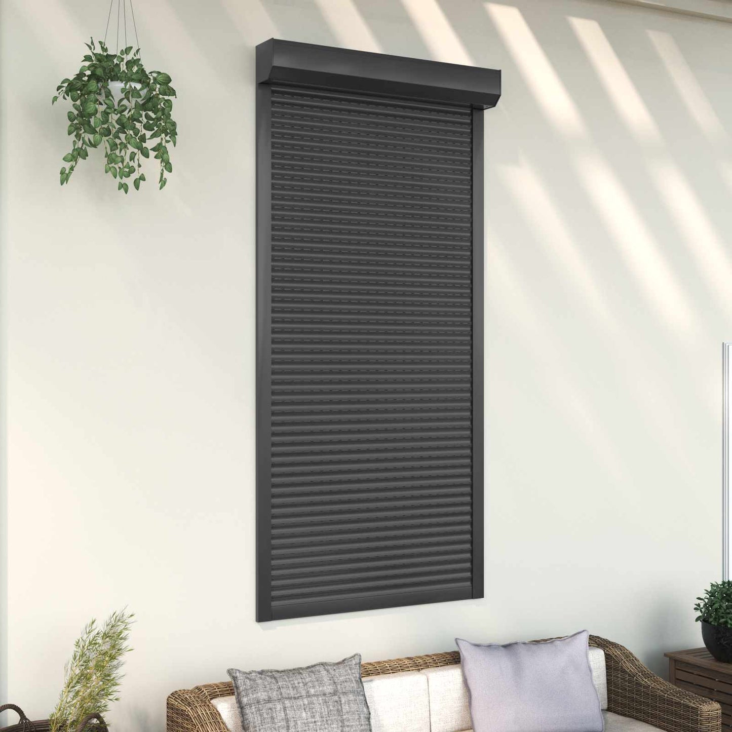 Roller Shutter Manual Anthracite 100 x 210 cm
