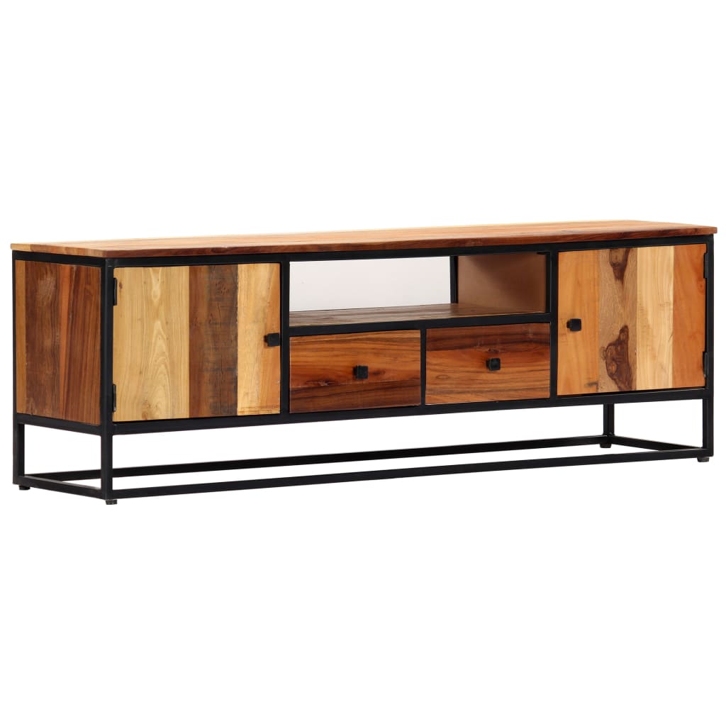 282726 vidaXL TV Cabinet 120x30x40 cm Solid Reclaimed Wood and Steel