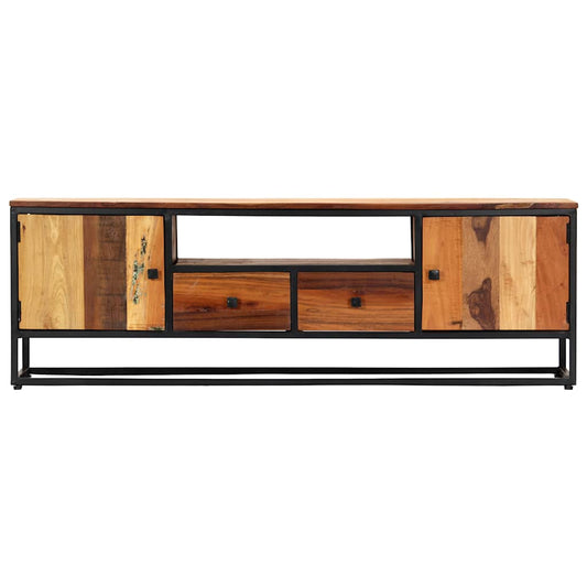 282726 vidaXL TV Cabinet 120x30x40 cm Solid Reclaimed Wood and Steel