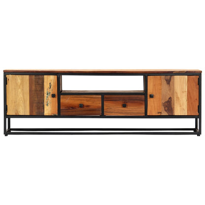 282726 vidaXL TV Cabinet 120x30x40 cm Solid Reclaimed Wood and Steel