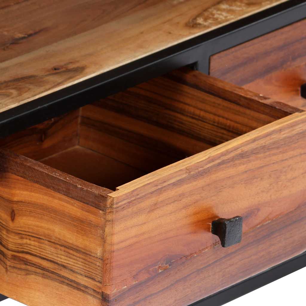 282726 vidaXL TV Cabinet 120x30x40 cm Solid Reclaimed Wood and Steel